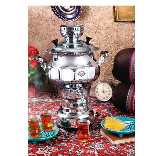 سماور گاز سوز نقشینه - 6 لیتری - عالی نسب
